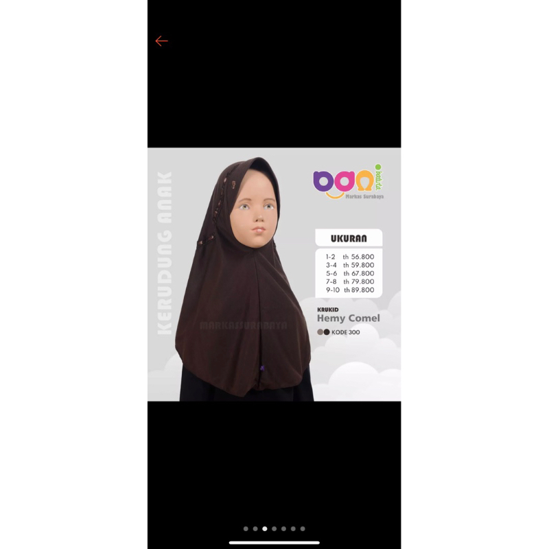 Krudung anak RABBANI (hemy comel)