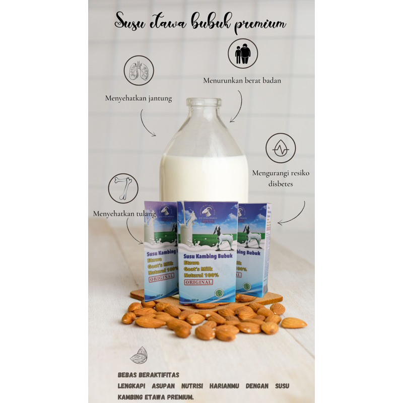 

SUSU ETAWA PREMIUM 500GRAM || SUSU KAMBING ETAWA || SUSU ETAWA MURNI & KRIMIER || BUBUK SUSU KAMBING BUBUK ORIGINAL