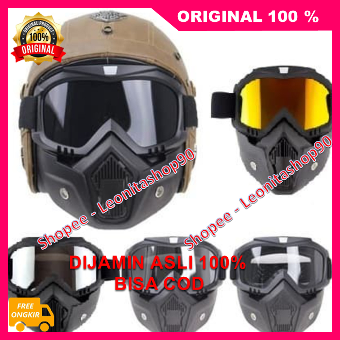 Masker Helm Trail Cross Google Mask Helm Masker Kaca Mata Motor Goggles Trail Cross 100% ORIGINAL