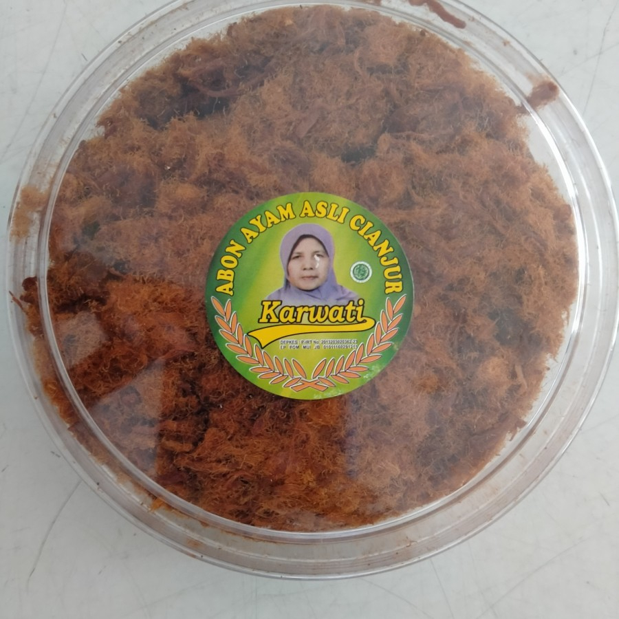 

Abon Ayam karwati ORI DAN PEDAS Berat : 130 - 150 gram