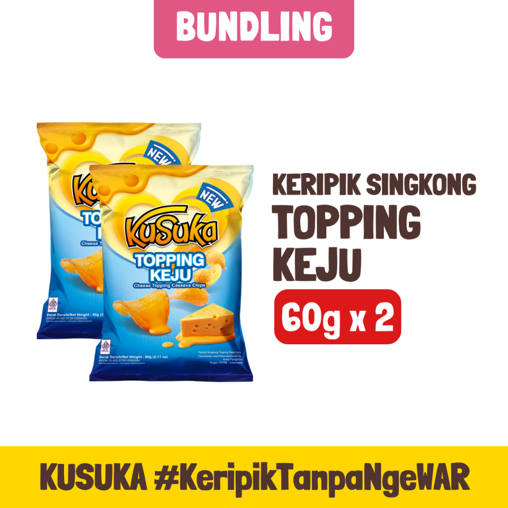 

KUSUKA Keripik Singkong Topping Keju 60g - 2 pcs