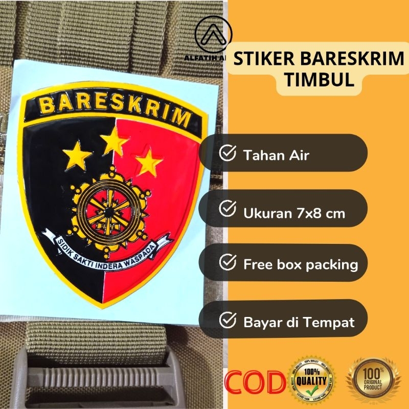 

Stiker Timbul Bareskrim 5x7 cm Perisai 3D Motor kaca Alfatih Army