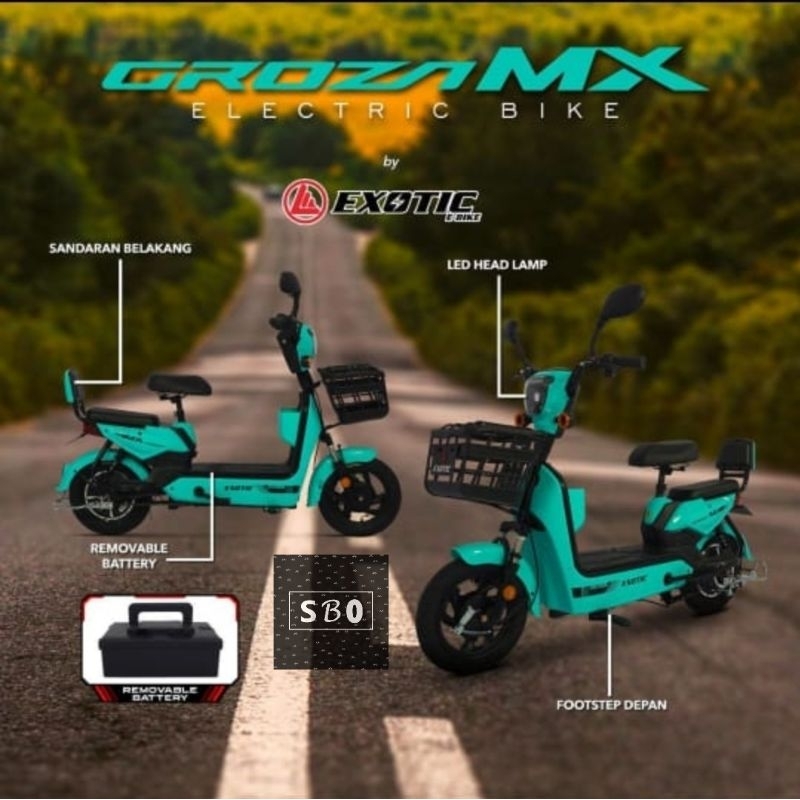 Sepeda Listrik Exotic Groza MX (GrozaMX) Swab Baterai Terbaru