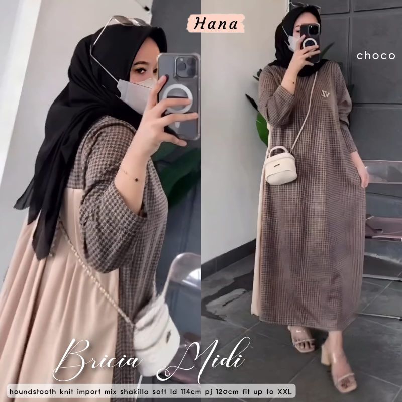 BRICIA MIDI / MIDI DRESS / DRESS WANITA / HANA