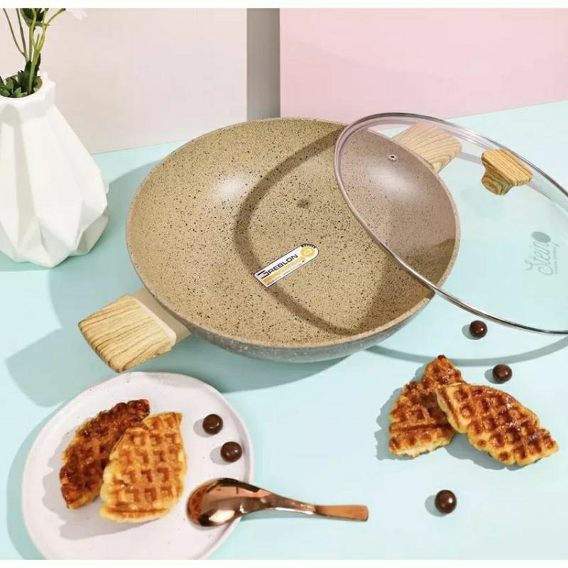 steincookware wok pan granite