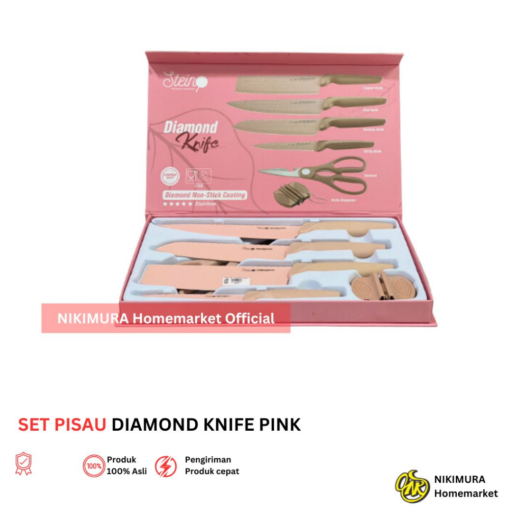 PISAU SET DIAMOND KNIFE STEIN COOKWARE