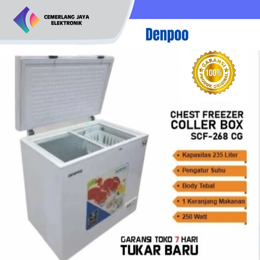 Denpoo Chest Freezer SCF 268 CG