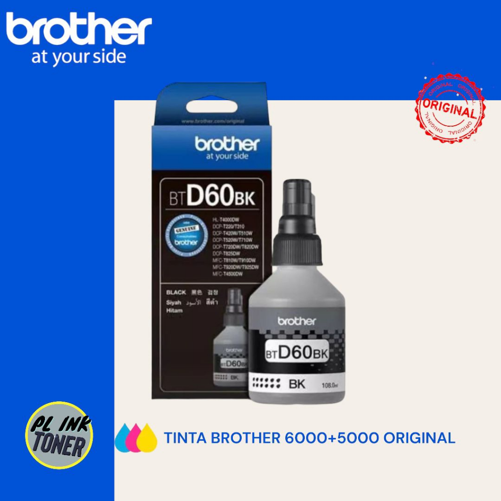 Tinta Brother BTD 60 BK Original Untuk DCP-T310 - HITAM