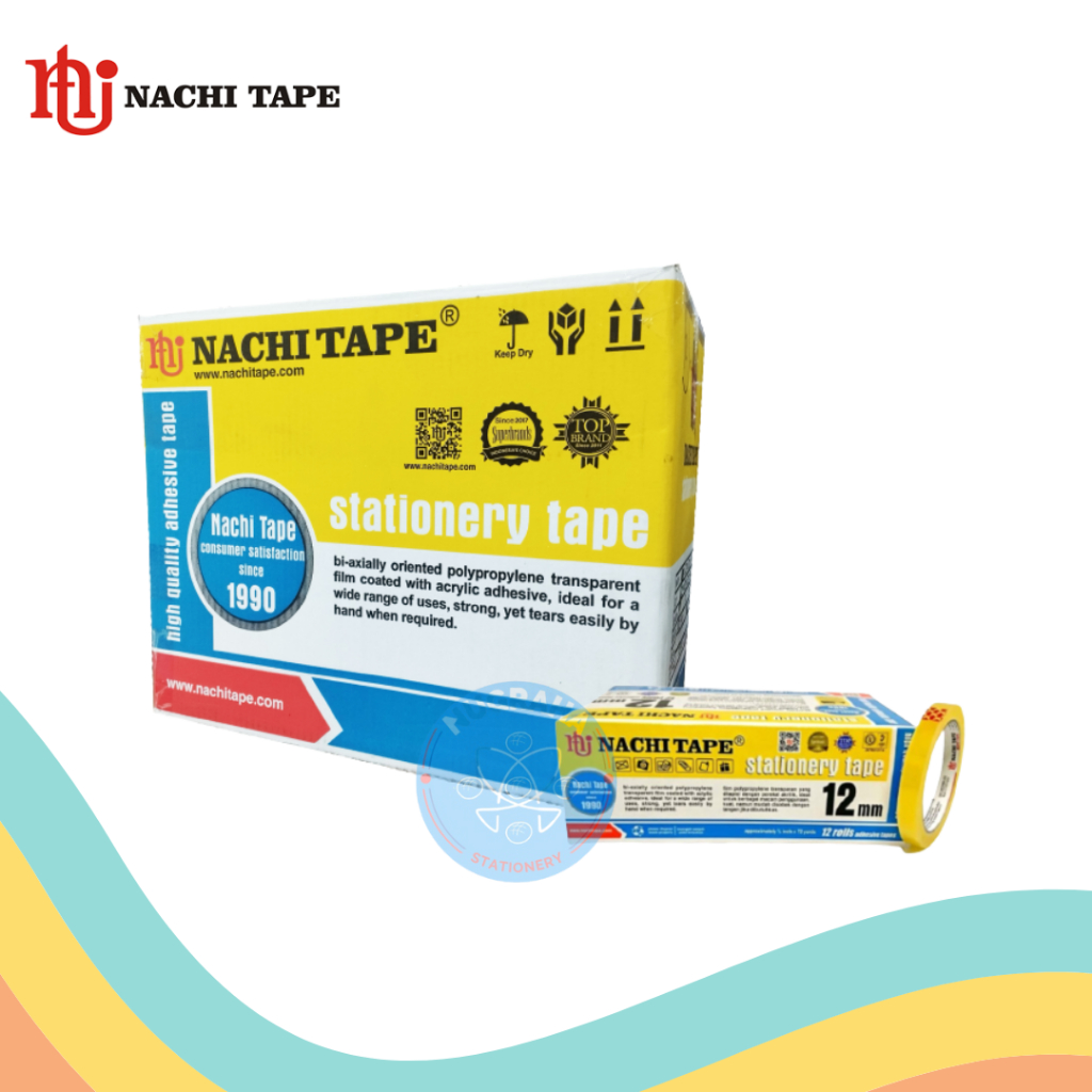 

ISOLASI NACHI KUNING 12 MM x 72 YARD (1 KARTON)