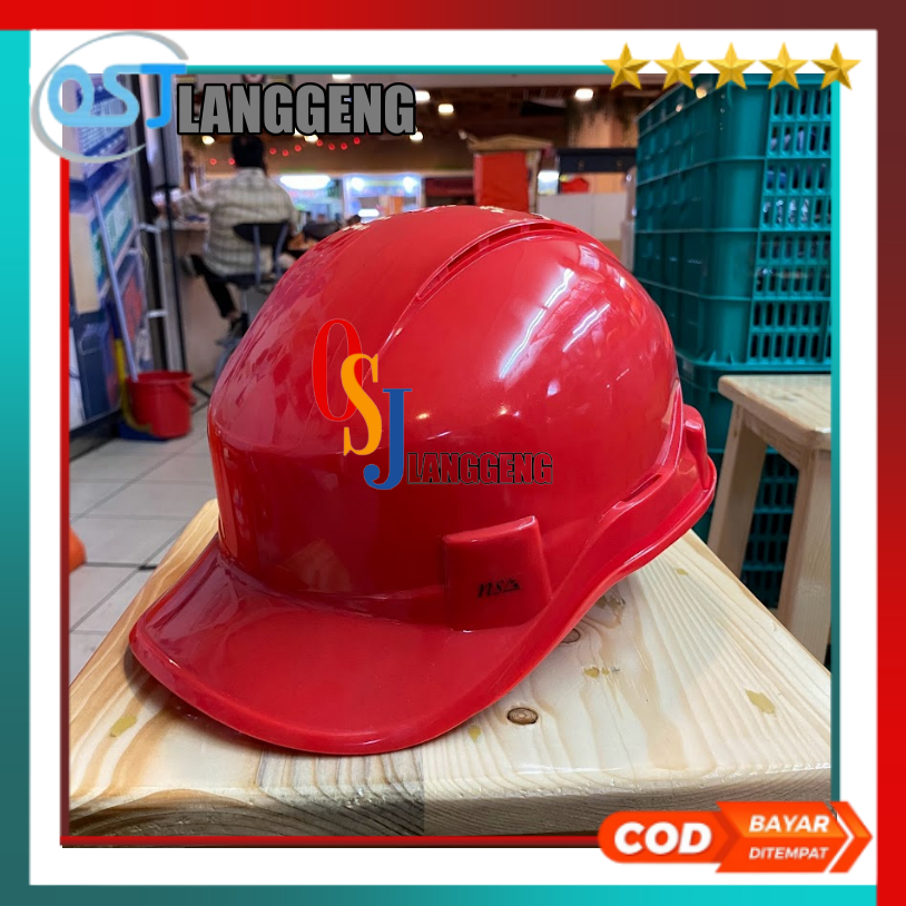 Helm Safety NSA Vented Merah - Helm Safety Proyek NSA Vented Warna Merah