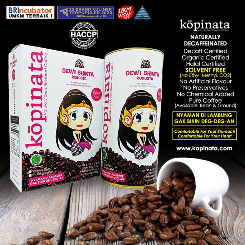 

kopi rendah kafein kopinata robusta dewi shinta