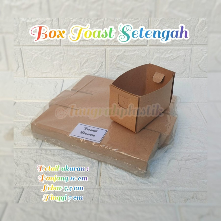 Box Toast Bread Setengah ( 1/2 ) / Box toast uk 10 x 5,5 x 7 PER PACK