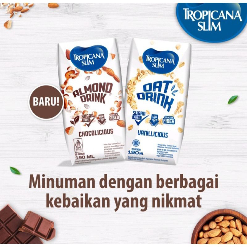 

Tropicana Slim Oat dan Almond Drink 190ml