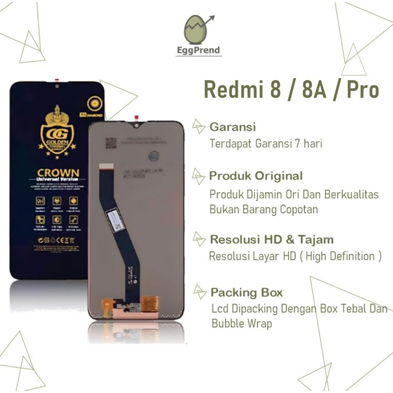 LCD TOUCHSCREEN XIAOMI REDMI 8 / 8A / 8A PRO COMPLETE ORIGINAL FULLSET / LCD REDMI 8 / LCD REDMI 8A 