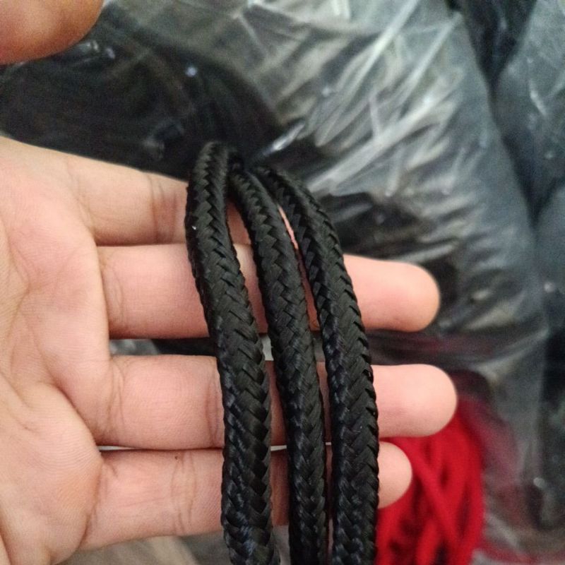 tali tambang kepang 8 mm warna hitam