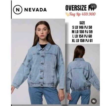Jaket jeans cewek nevada