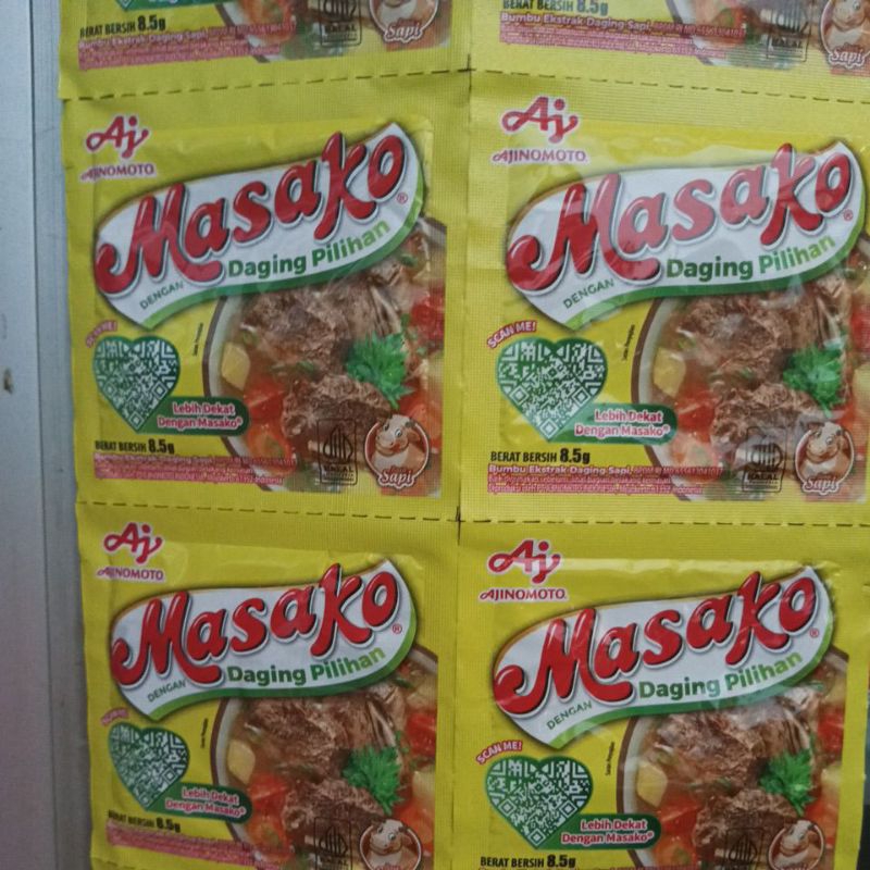 

Masako daging 1 renceng isi 12 pcs 8,5g