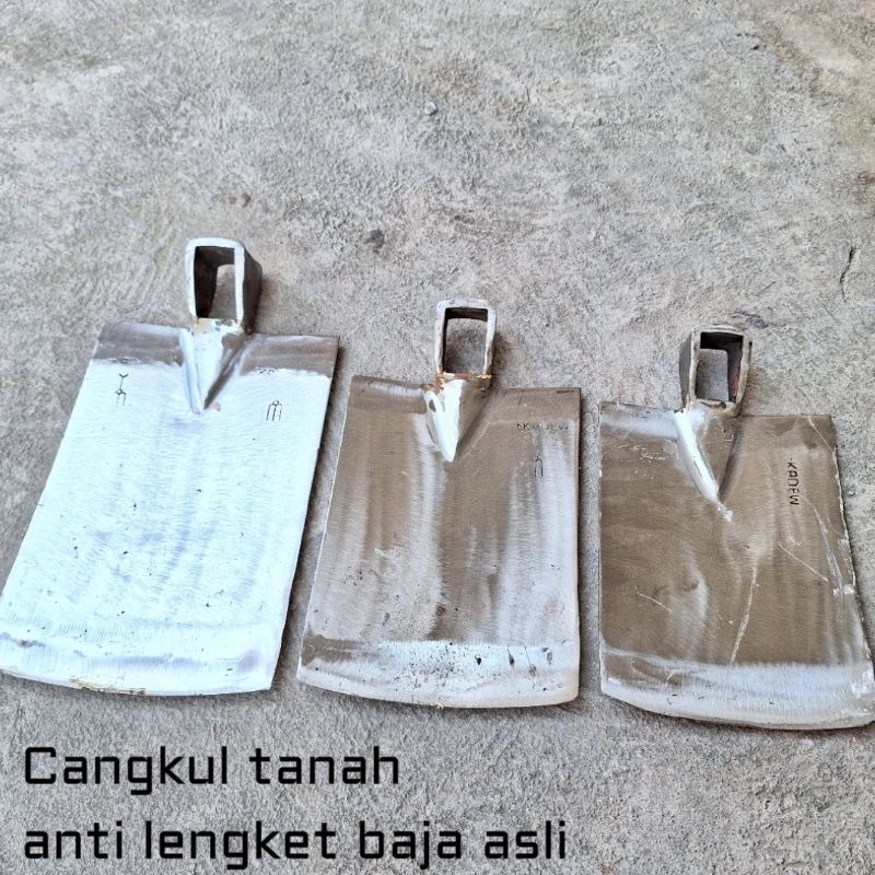Cangkul pacul tanah anti lengket baja putih asli uk 16 17 18- cangkul tanah khas jawa timuran