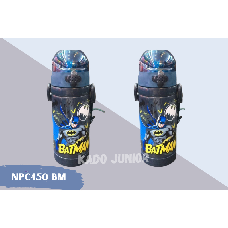 BOTOL MINUM ANAK KARAKTER LUCU 450ML/BOTOL AIR IMPORT KEKINIAN MURAH SEDOTAN TUTUP BENING(NPC450)