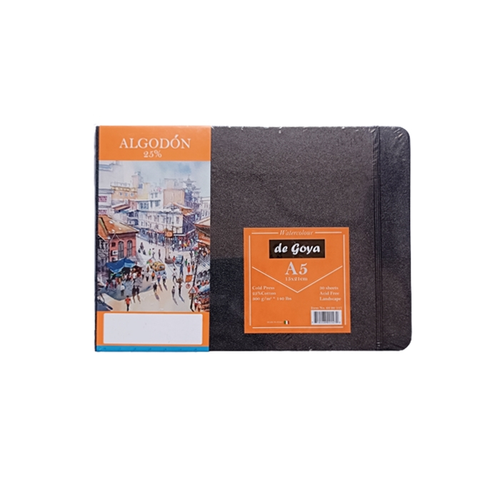 

RK De Goya Algodon Stitch 25% Watercolour A5 30 Sheets / De Goya Watercolour / Watercolour Book A5
