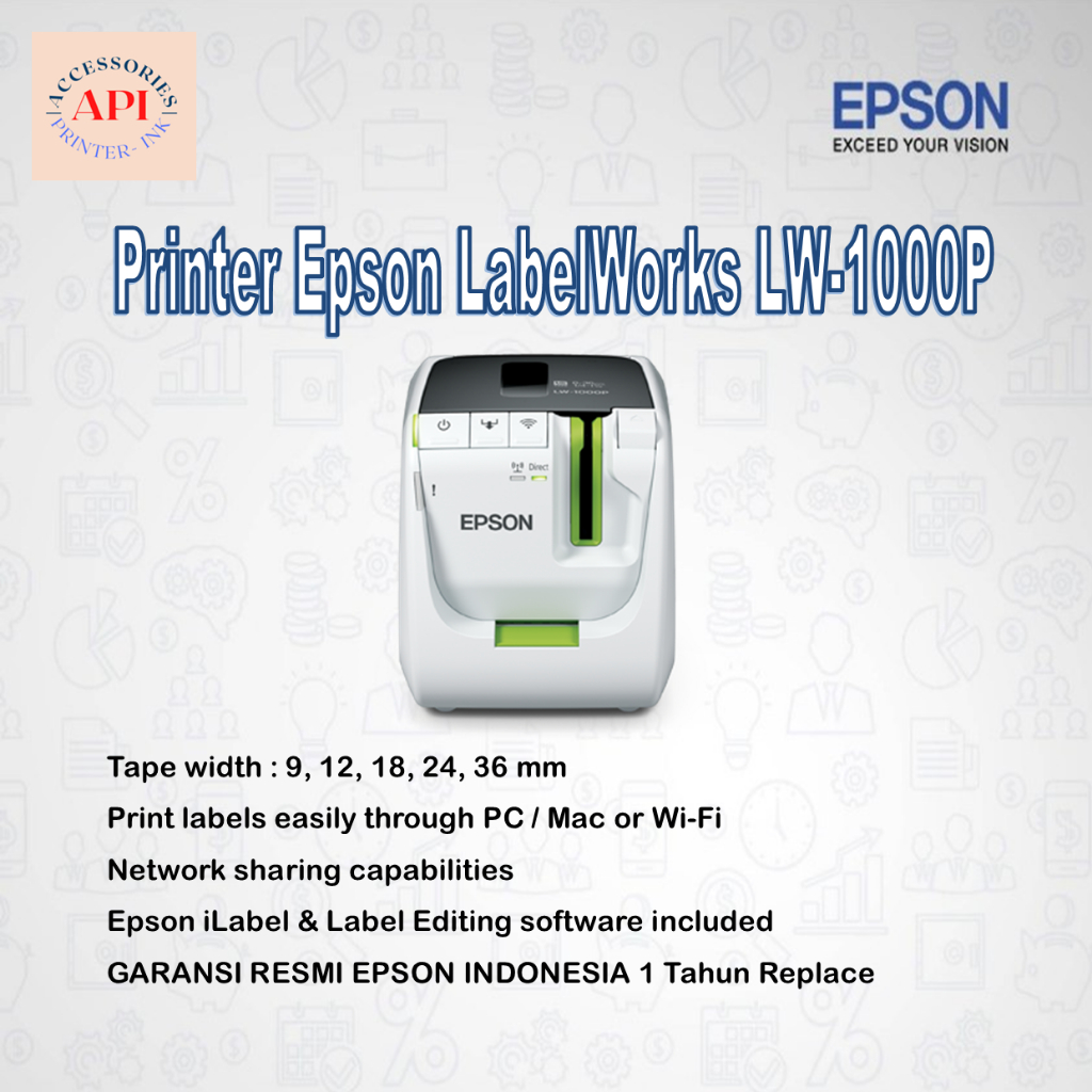 Printer Epson LabelWorks LW-1000P LW 1000P Wifi - Garansi Resmi - Printer Label