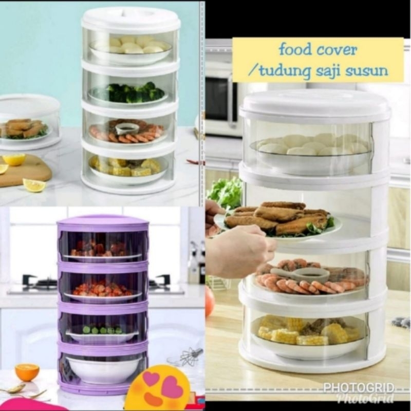 tudung saji susun/tudung saji susun 4/food cover/tudung saji warna