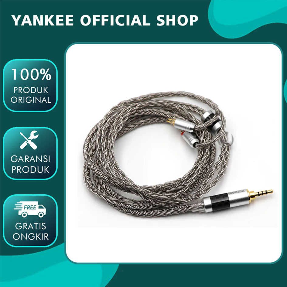 TRIPOWIN ZONIE 16 Core Silver-plated Copper Upgrade Cable Kabel IEM untuk Tangzu Waner QKZ HBB 7Hz S