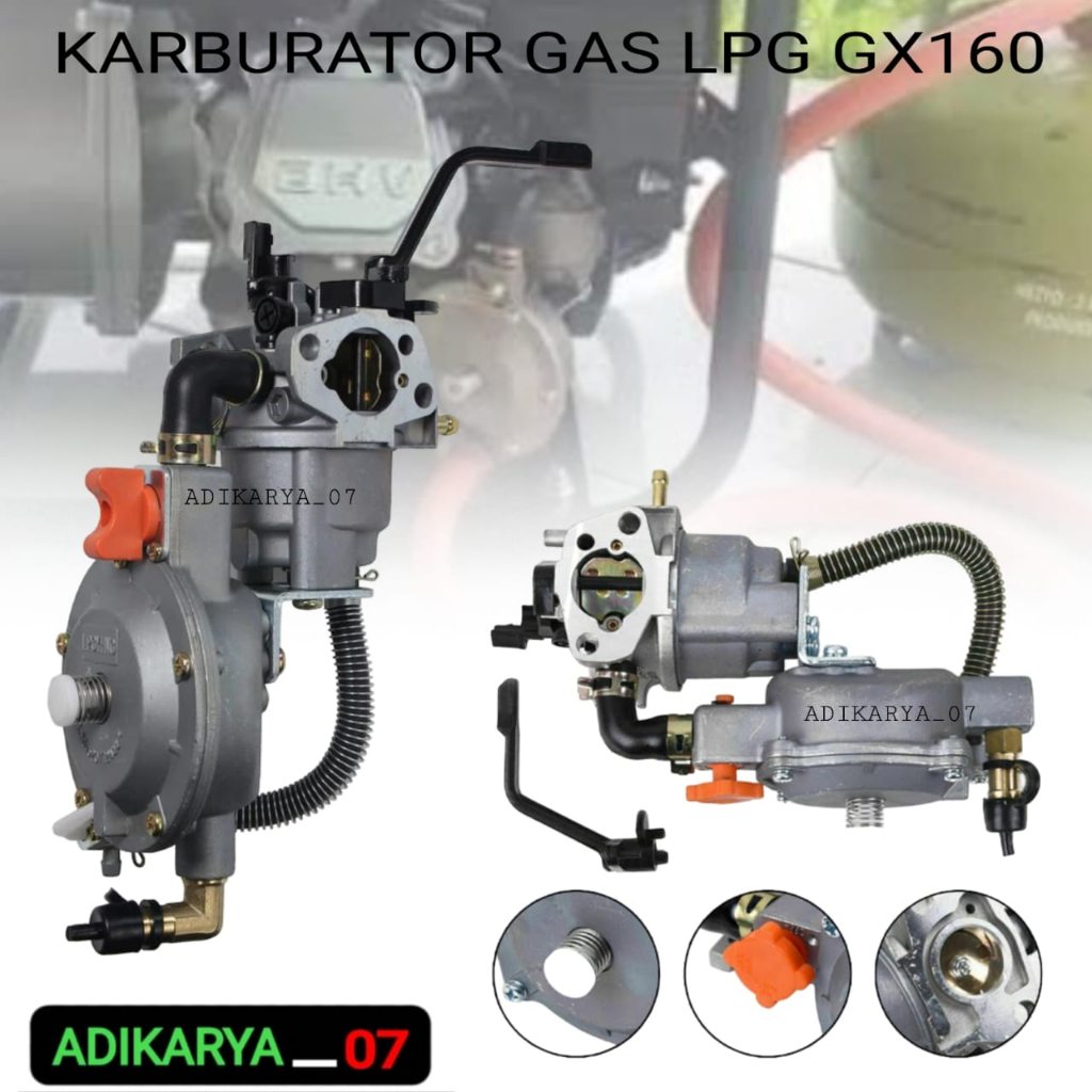 Karburator Carburator Carbulator Gas LPG GX160 Karbulator Gas LPG Genset 2500