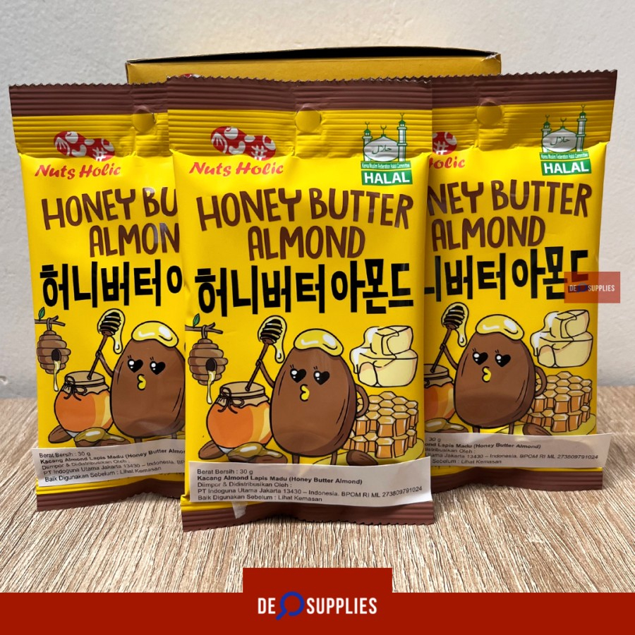 

Nuts Holic Honey Butter Almond 30gr - Almond Lapis Madu Nutsholic 30 g