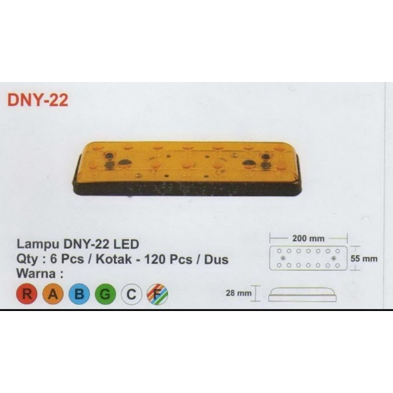 DNY22 DNY 22 DNY-22 Side Lamp LED Lampu Samping LED