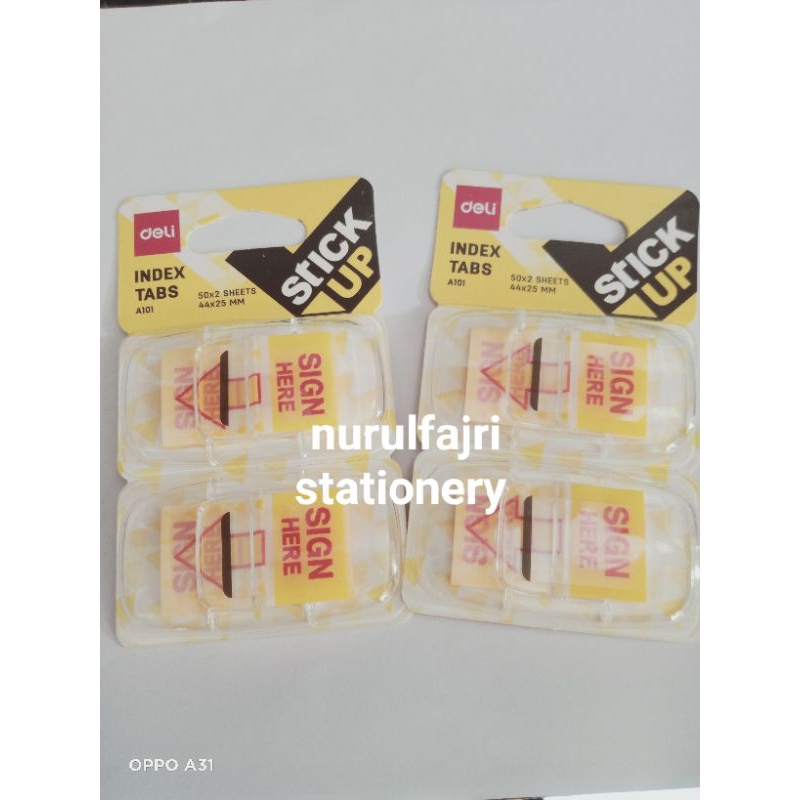 

pos it deli sign here 1 set isi 100 pcs
