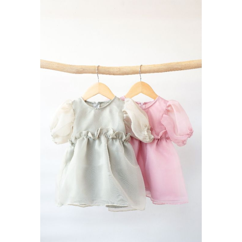 ORGANZA PUFF DRESS | GAUN ORGANZA BAYI DAN ANAK BEIBEE