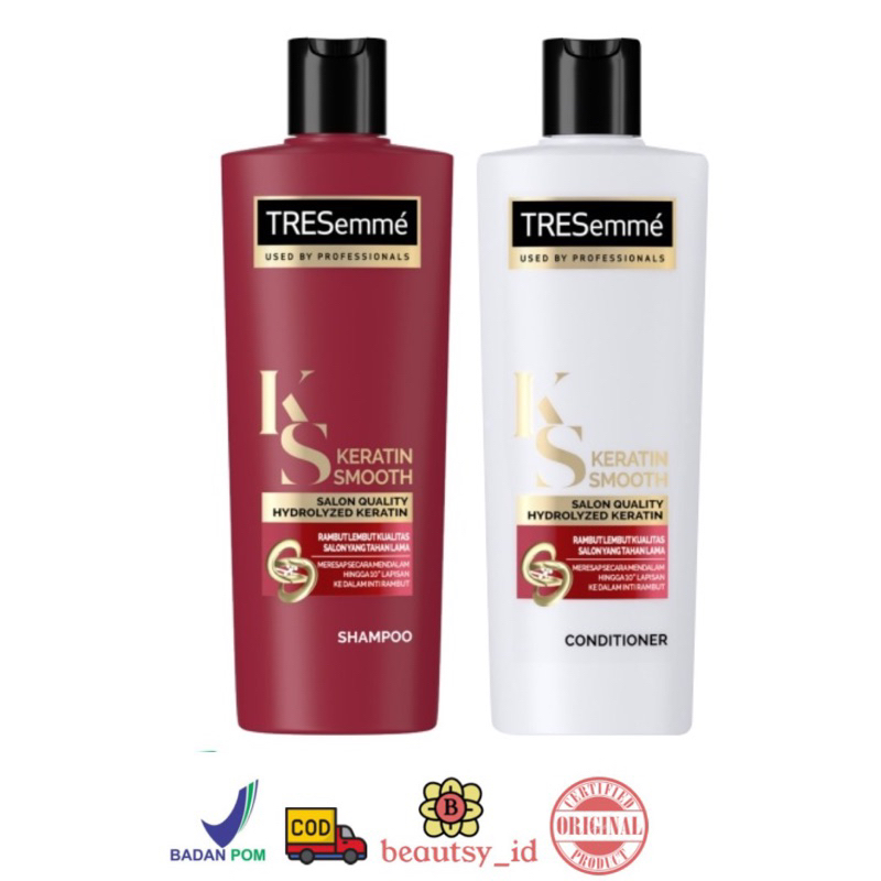 Tresemme Keratin Smooth Shampoo Conditioner 170ml Salon Quality Sampo Kondisioner 170 ml Original BPOM COD