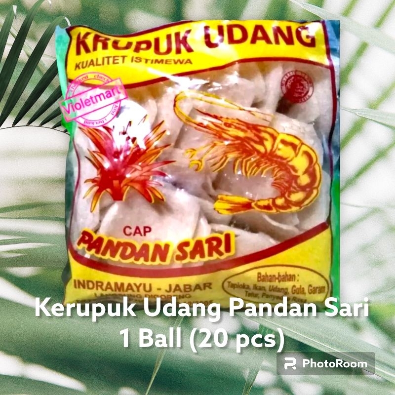 

KERUPUK UDANG PANDAN SARI MENTAH 250G 1 BALL 20 PCS KHAS INDRAMAYU CIREBON