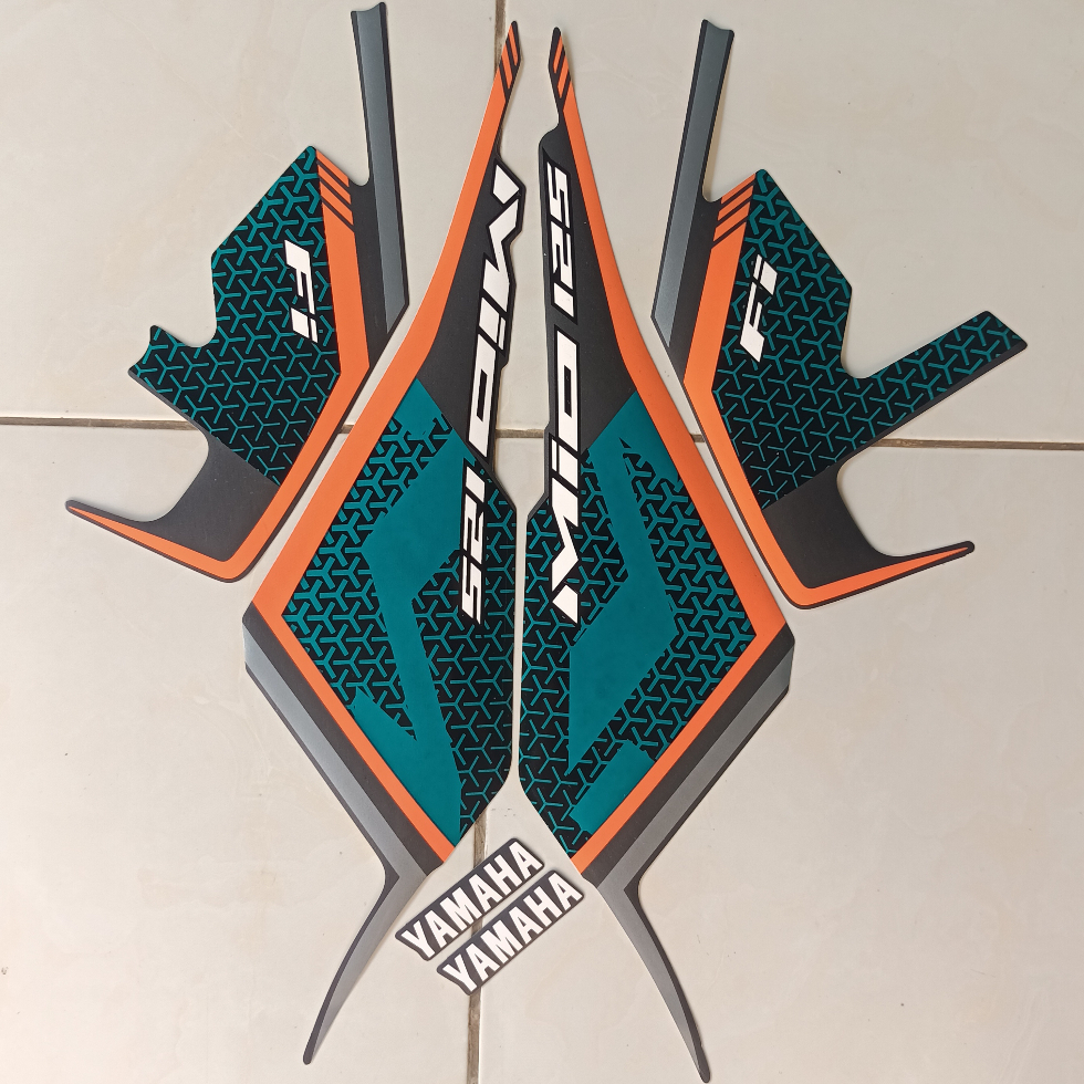 stiker striping yamaha mio m3 125 2020 2021 abu oren lis body standar original