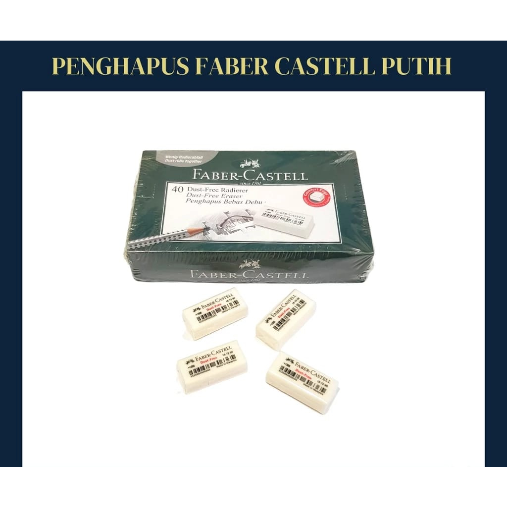 

PENGHAPUS FABER CASTELL DUST FREE PUTIH 1PCS