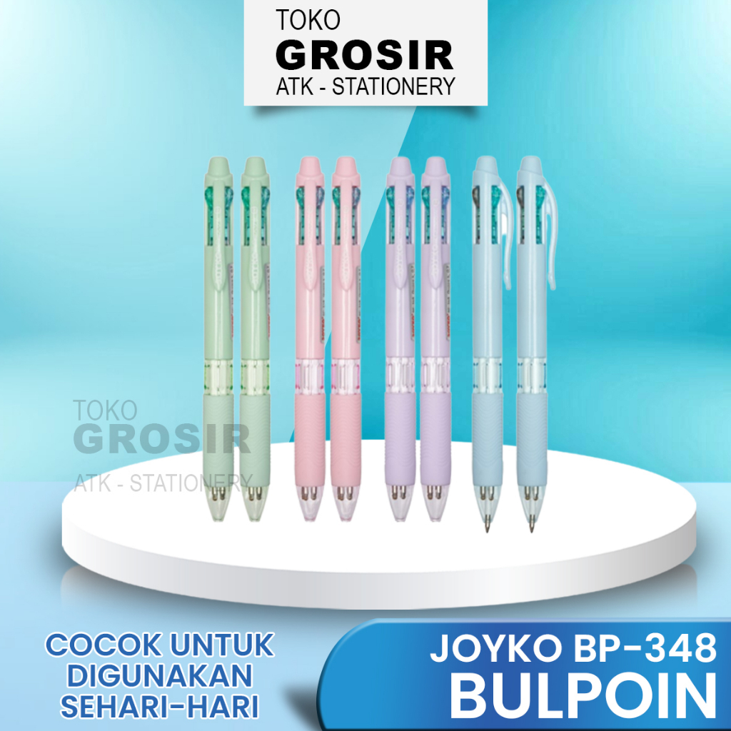 

[PCS] BALL PEN JOYKO BP-348 QUACO 4 COLOR WARNA / PULPEN / PENA / BOLPEN (0.7MM)