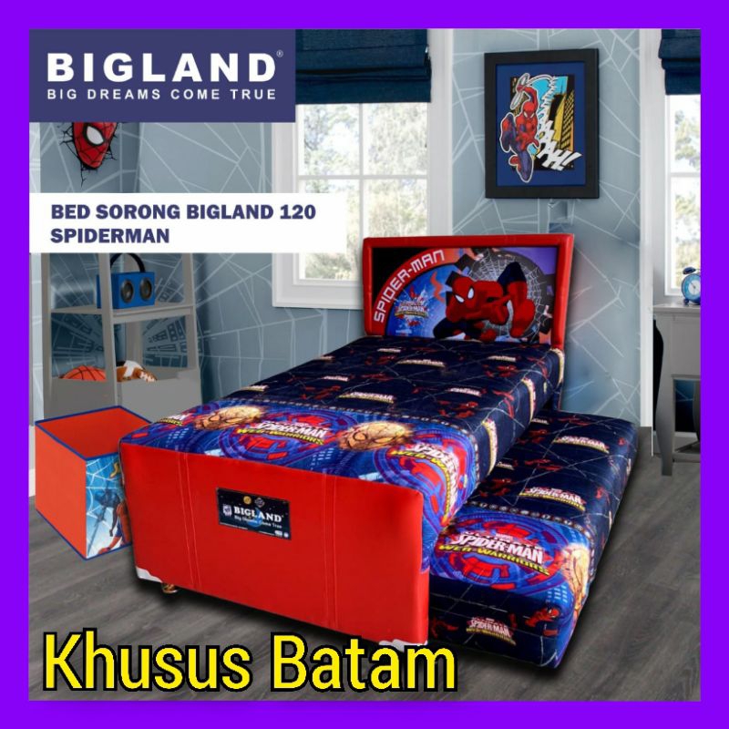 BIGLAND BED SORONG KARAKTER UKURAN 120x200cm/TEMPAT TIDUR SORONG KARTUN (KHUSUS BATAM)