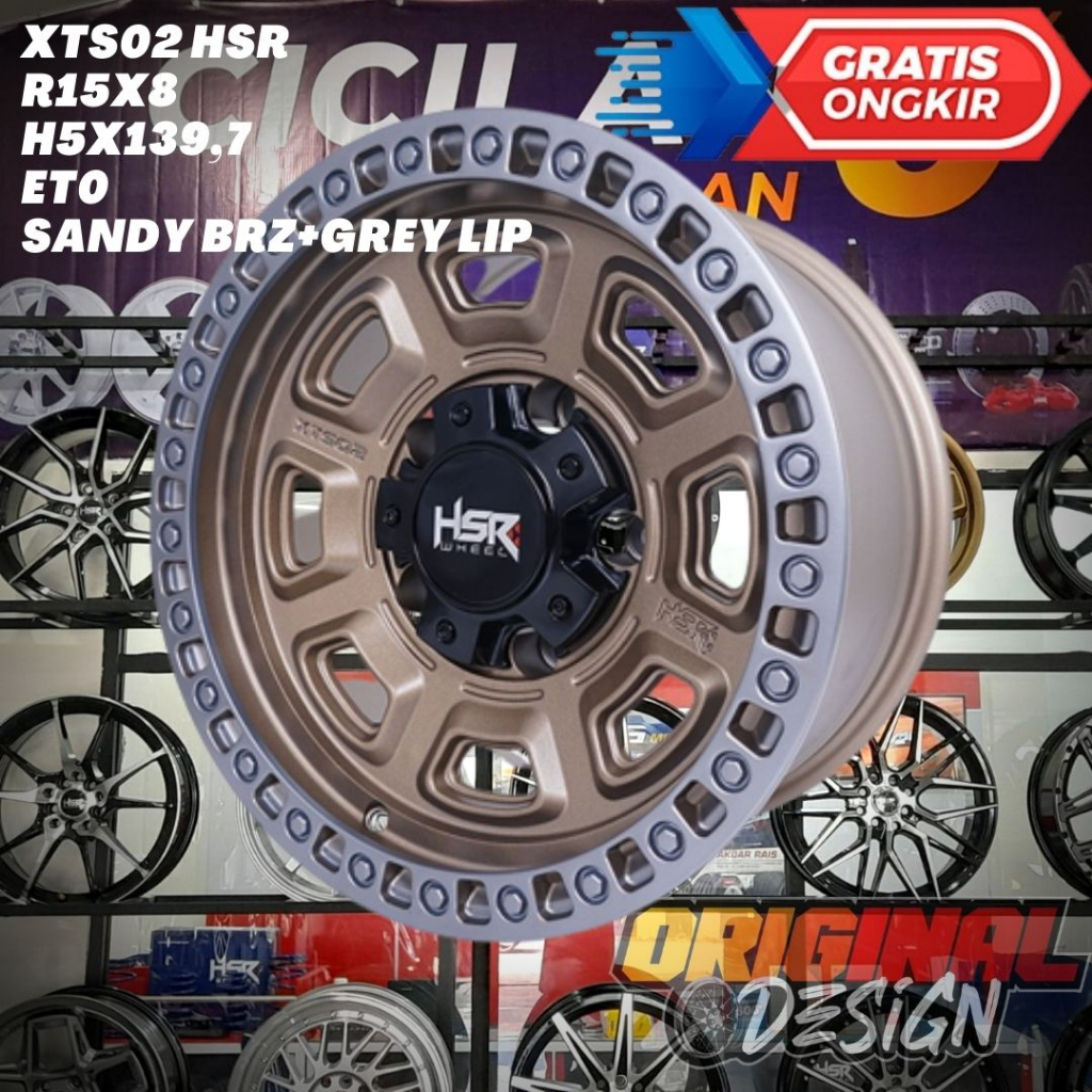 Velg Mobil Ring 15 HSR XTS02 R15 Untuk FEROZA , TAFT , KATANA , JIMNY