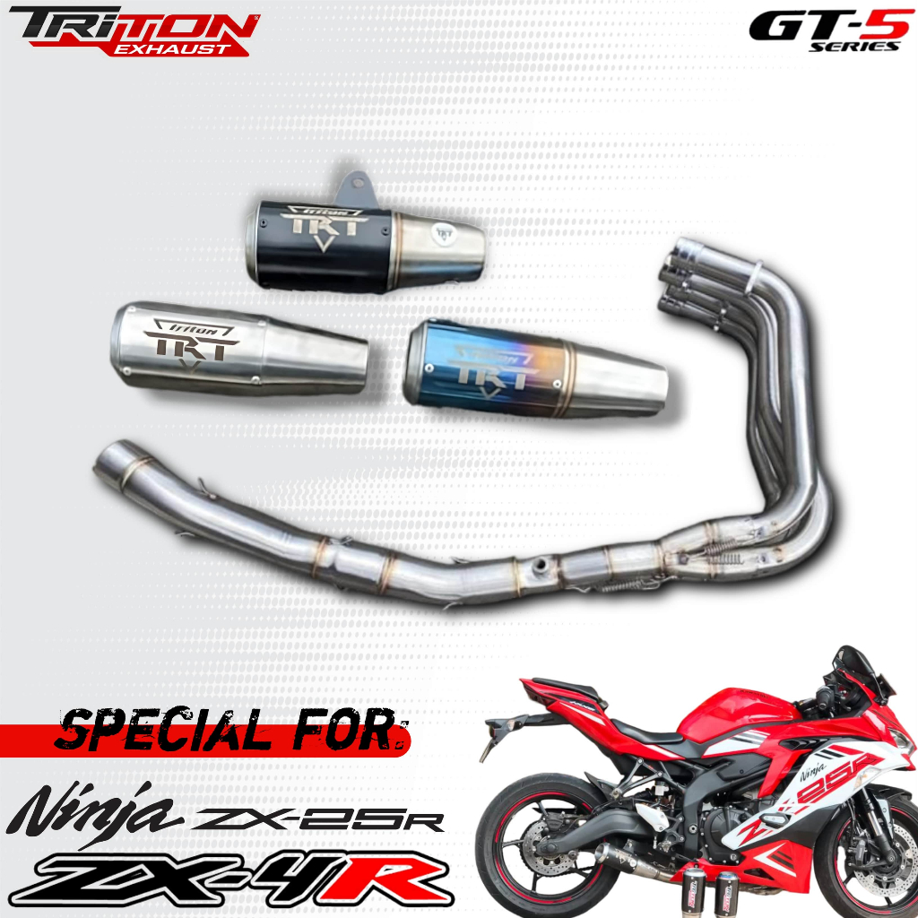 Knalpot Racing ZX25R, ZX25RR, ZX4R Fullsystem - Triton Exhaust Tipe GT 5
