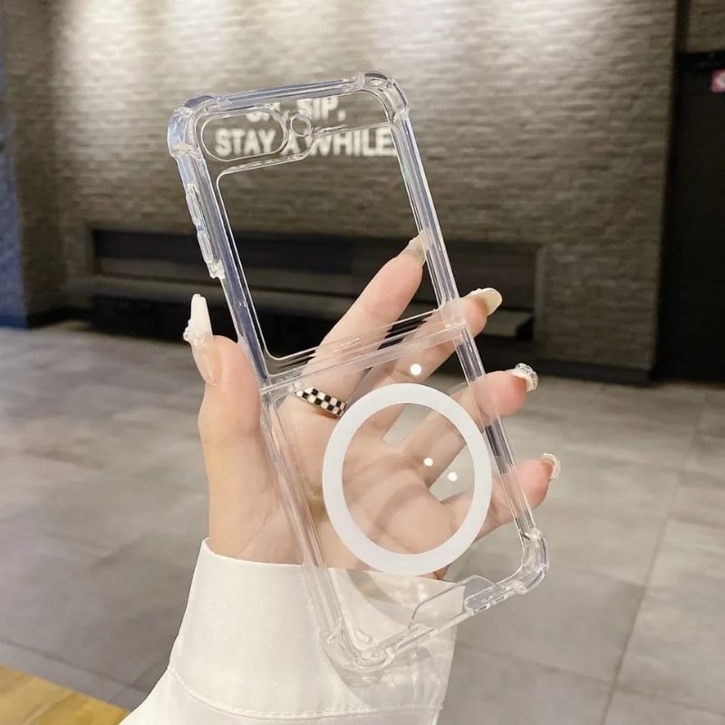 SAMSUNG Z FLIP AIRBAG ANTI CRACK CLEAR CASE MAGSAFE SAMSUNG Z FLIP 1 SAMSUNG Z FLIP 2 SAMSUNG Z FLIP
