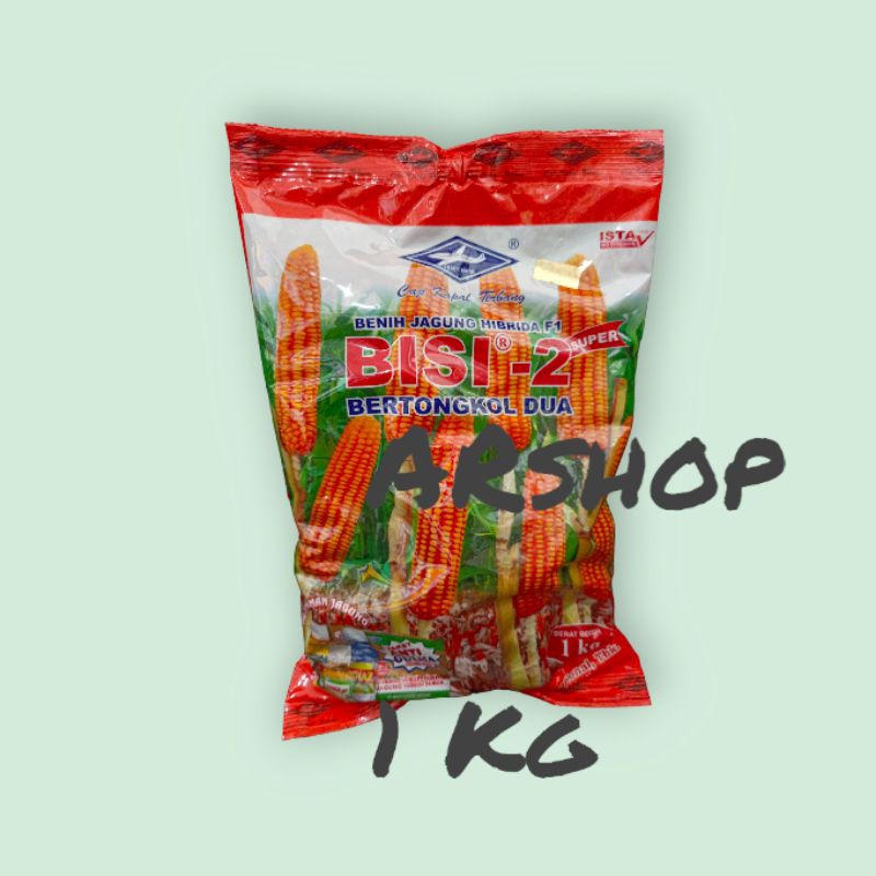 Bibit jagung hibrida 2 tongkol BISI-2 cap 2 kapal terbang 1Kg