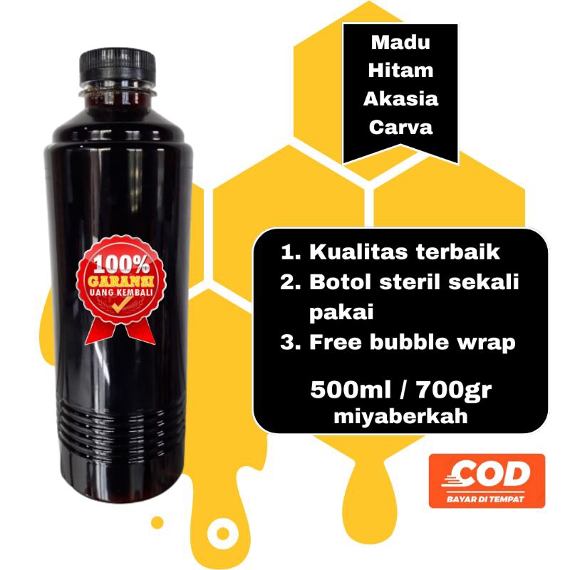 

Madu asli murni hitam akasia carva 500 ml