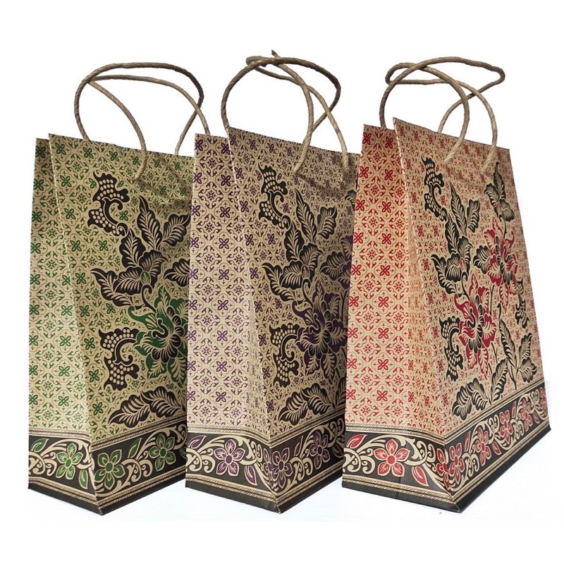 1 Pak 10 Pcs PAPER BAG OKEY BATIK KRAFT B