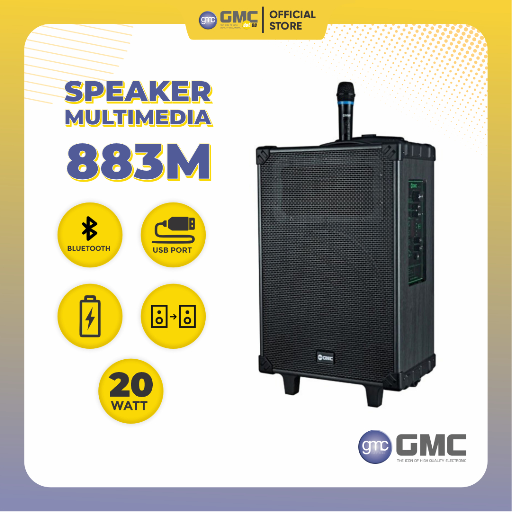 GMC - SPEAKER PORTABLE BLUETOOTH - GMC 883M BT FM