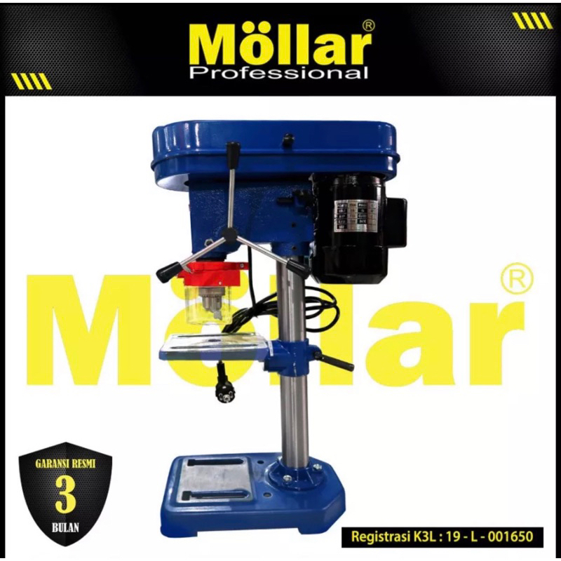 mesin bor duduk 13mm mollar / bench drill 13mm mollar / drill press heavy duty 13mm mollar / mesin b