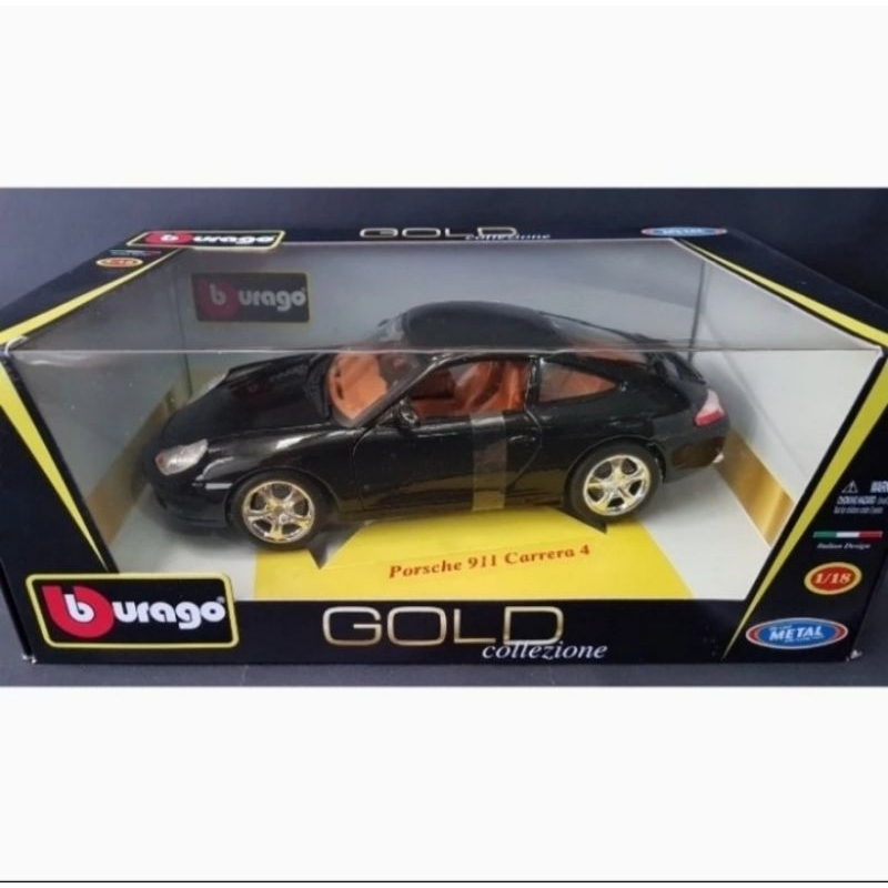 Porsche 911 Carrera Skala 18 by Bburago Gold