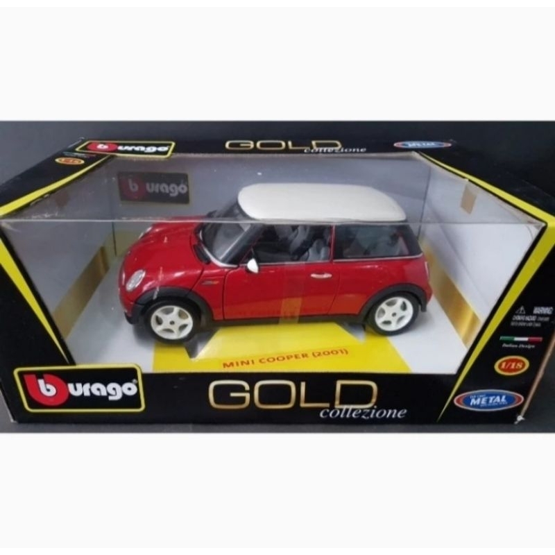 Mini Cooper 2001 Skala 18 By Bburago Gold