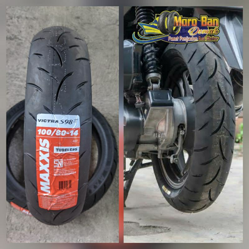 Ban maxxis   100/80-14 Tubles Metic Vario beat pcx