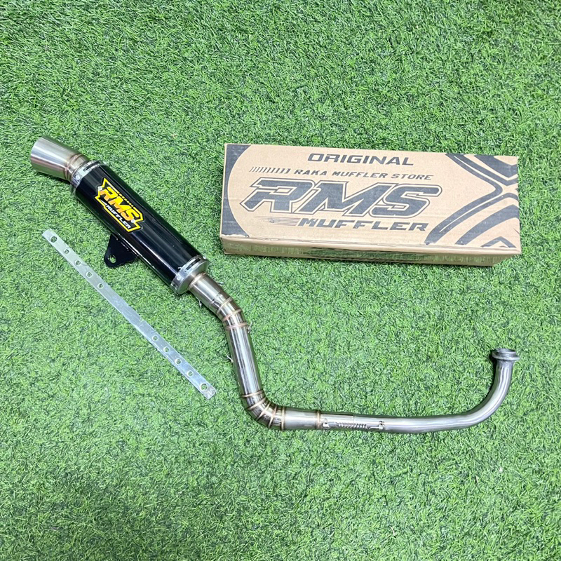 knalpot rms samlong vario 125 vario 150 black coating cobra inlet 38 paket lengkap sarangan full